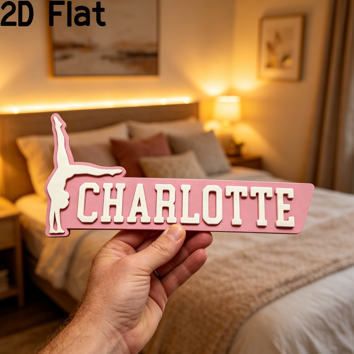 Baby Nursery Wall Decor - 1Pc Custom GYM Sports Style Wooden