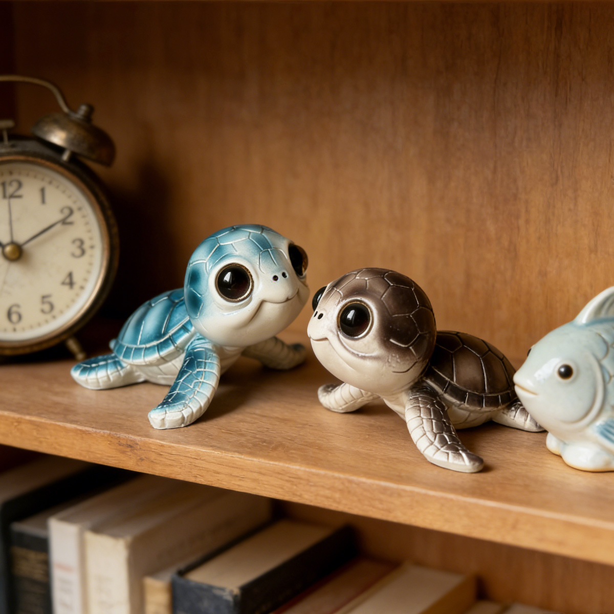 Baby Nursery Bookcase - 1Pc Resin Ornament, Sea Turtle Ornament,
