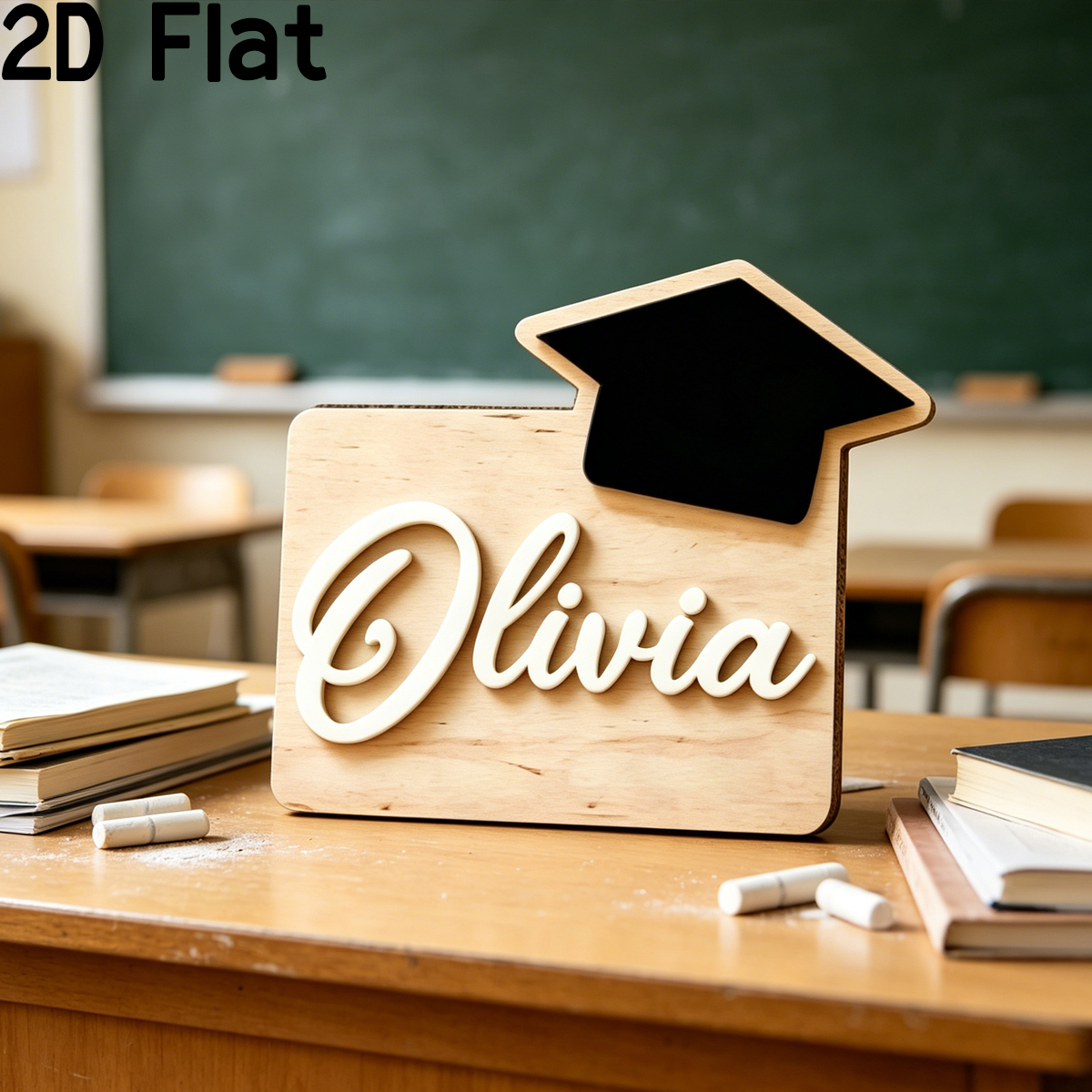 Baby Nursery Wall Decor - 1Pc Custom Name Graduation Season Wooden