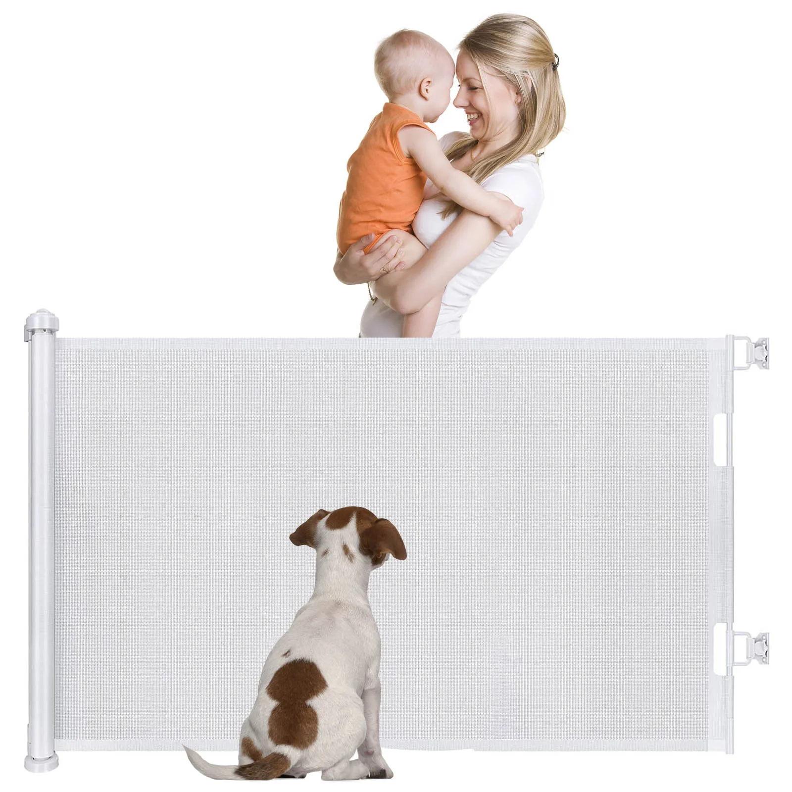 Baby Gate Extra Wide - Retractable Baby Gates,150x86cm Dog Gate Extra