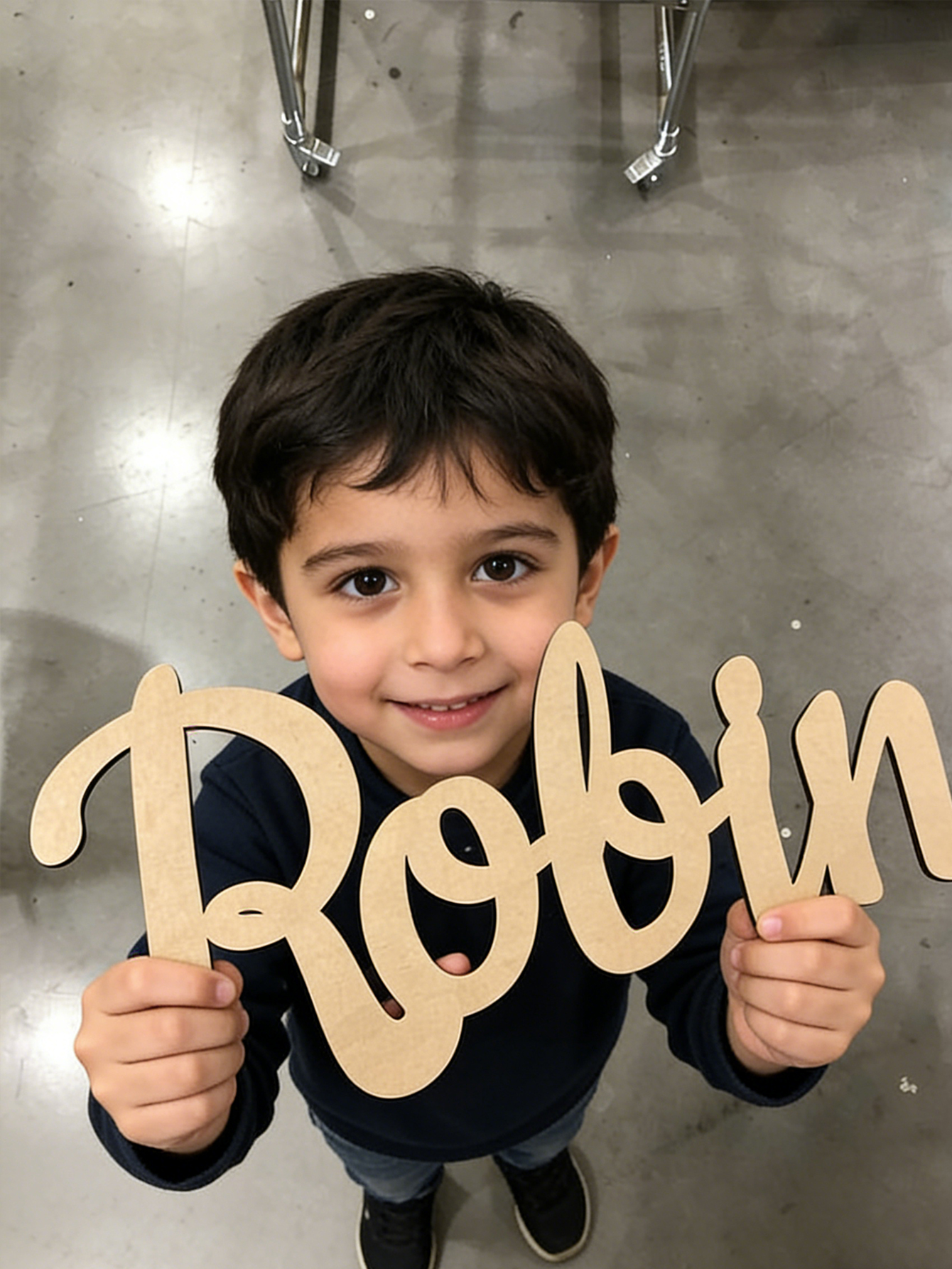 Baby Nursery Wall Decor - Custom Cursive Wooden Name Sign Personalized