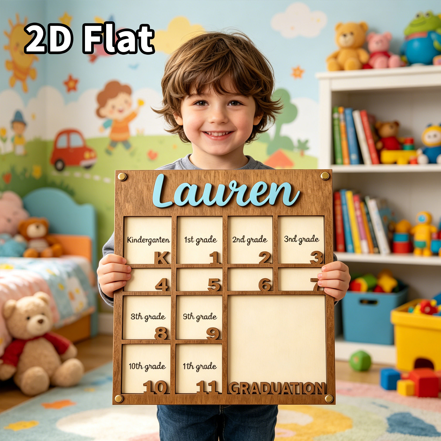 Baby Nursery Wall Decor - 1Pc Custom Grade Photo Frame Wooden