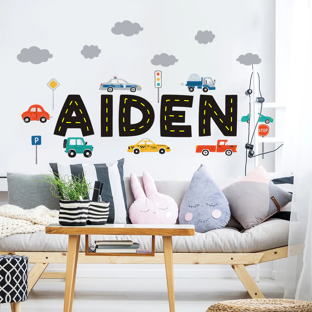 Custom Name Construction Vehic - Baby Nursery Wall Decals incelemesi ve fiyatı