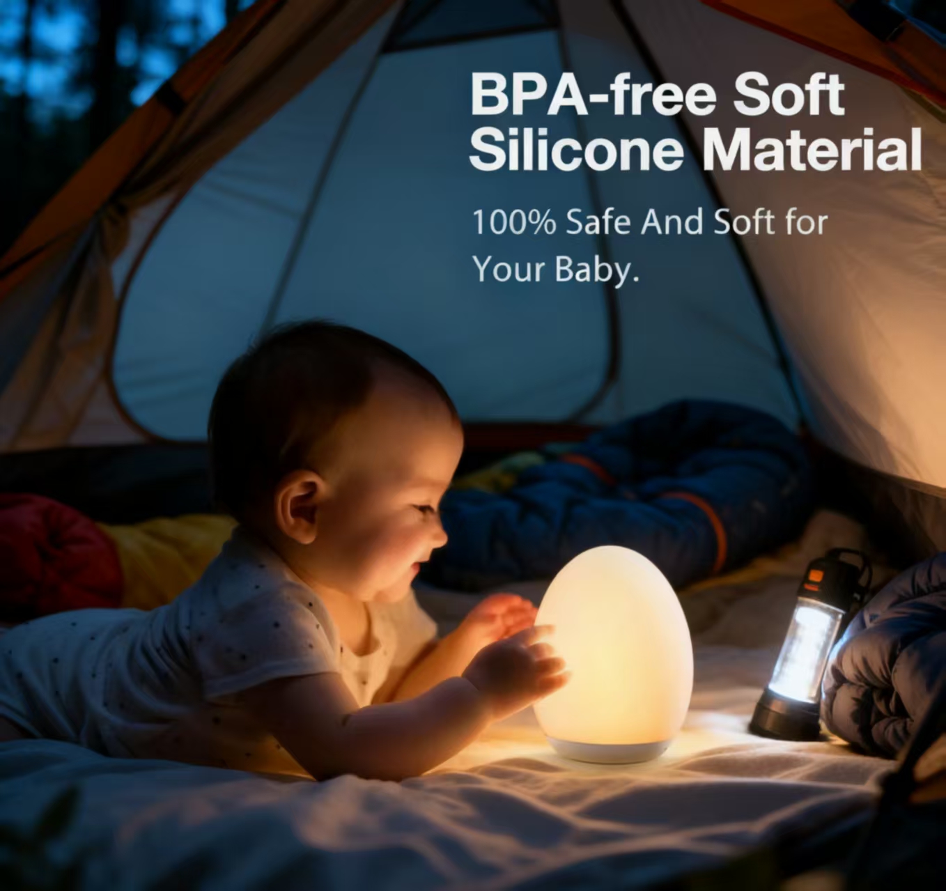 “Egg-Shaped Silicone Night Lig - Baby Nursery Light incelemesi ve fiyatı