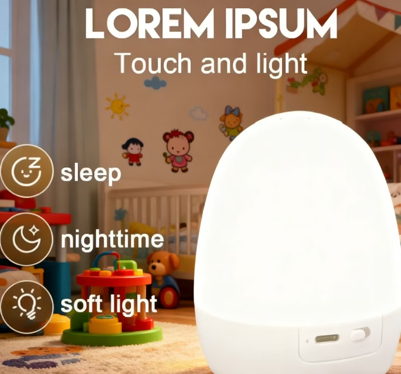 “Egg-Shaped Silicone Night Lig - Baby Nursery Light incelemesi ve fiyatı