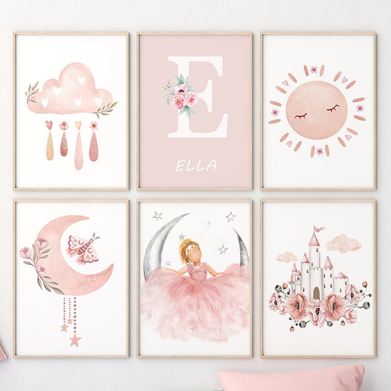Pink Angel Girl Sun Moon Cloud - Baby Nursery Items incelemesi ve fiyatı