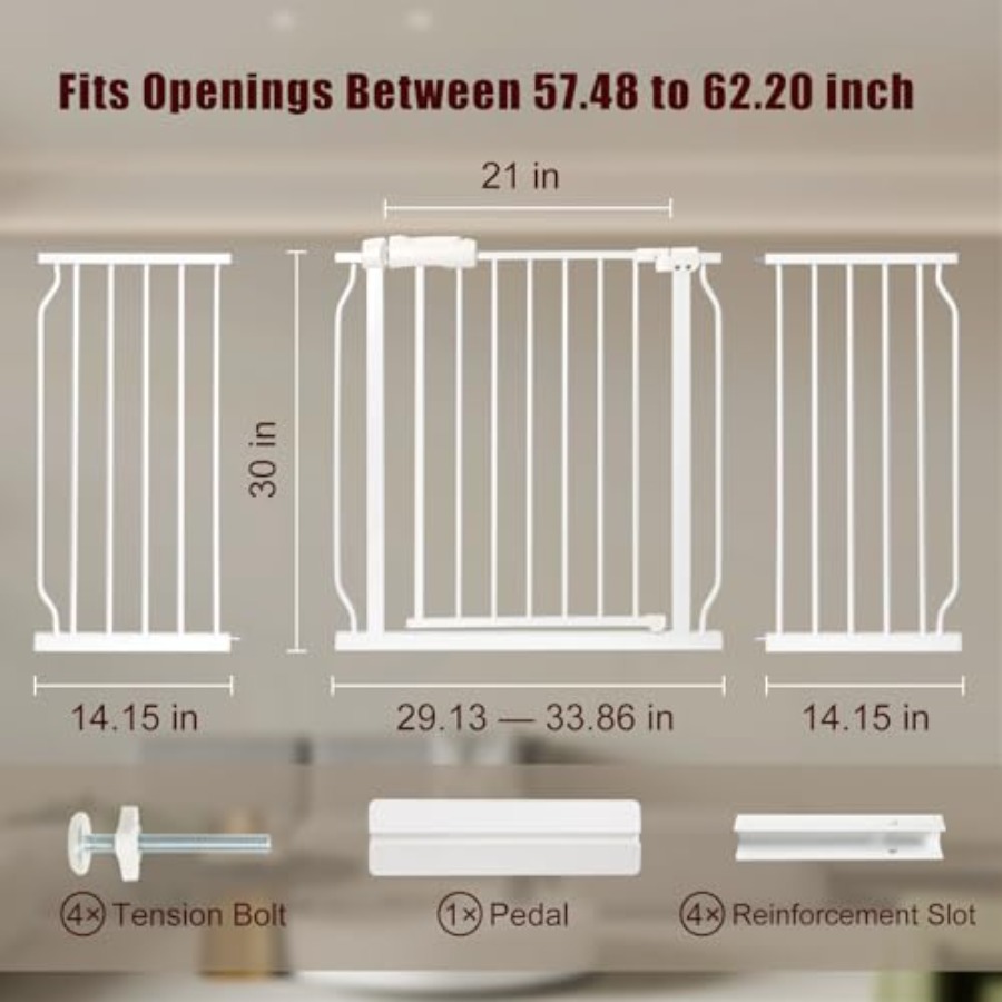 Extra Wide Baby Gate 57.5-62.2 - Baby Gate Extra Wide incelemesi ve fiyatı