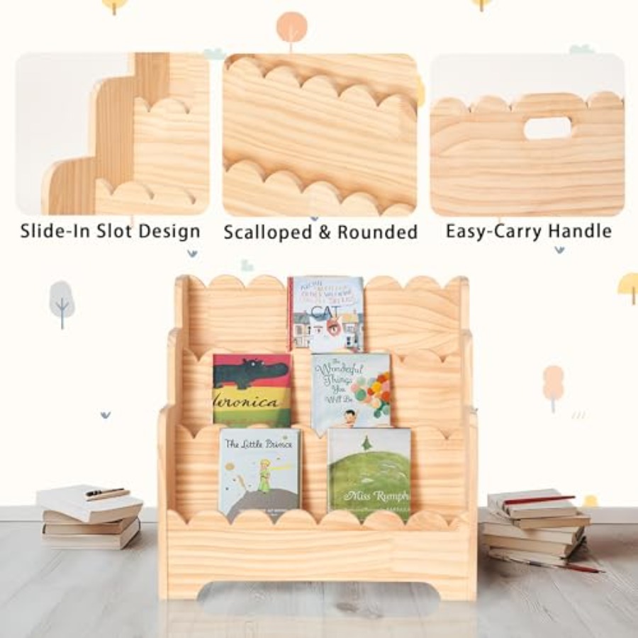 Bookshelf Storage 3-Tier Book  - Baby Nursery Bookcase incelemesi ve fiyatı