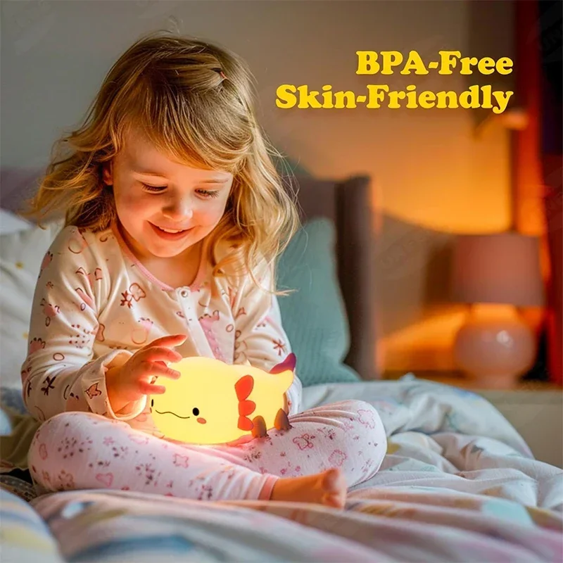 Cute Axolotl Night Light Silic - Baby Nursery Light incelemesi ve fiyatı