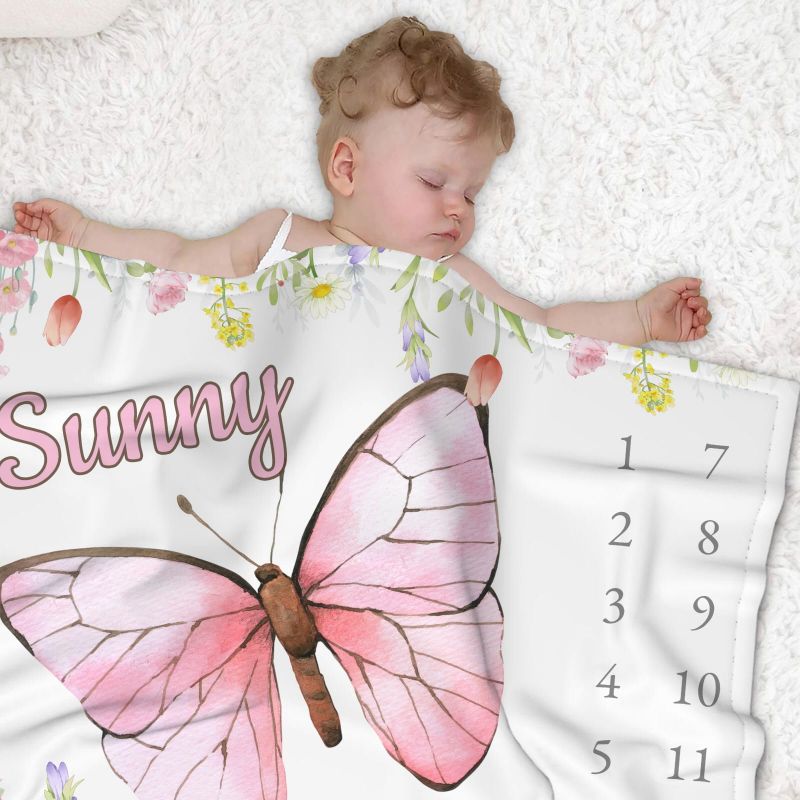 VIKAMA Watercolor Pink Butterf - Baby Nursery Girl incelemesi ve fiyatı