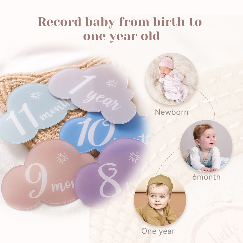 1Set Baby Acrylic Number Miles - Milestone Card Set incelemesi ve fiyatı