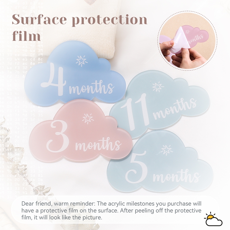 1Set Baby Acrylic Number Miles - Milestone Card Set incelemesi ve fiyatı