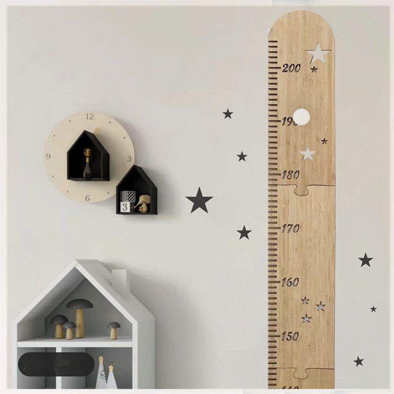 5 Sheets Nordic Wooden Kids He - Baby Nursery Wall Decals incelemesi ve fiyatı