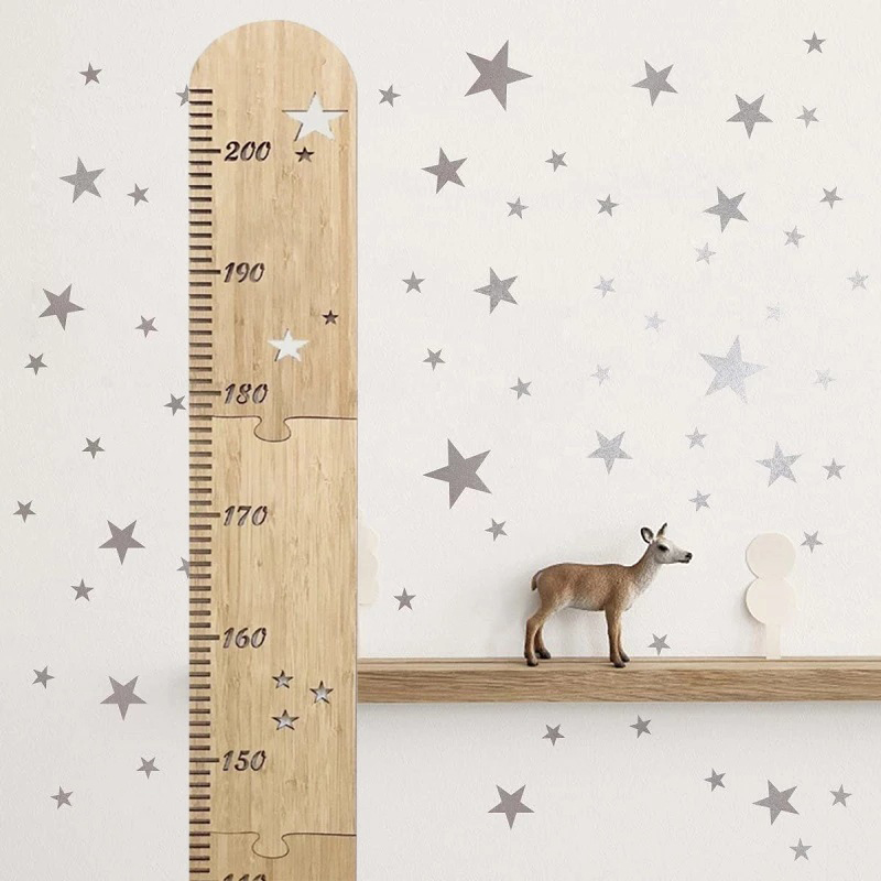 5 Sheets Nordic Wooden Kids He - Baby Nursery Wall Decals incelemesi ve fiyatı