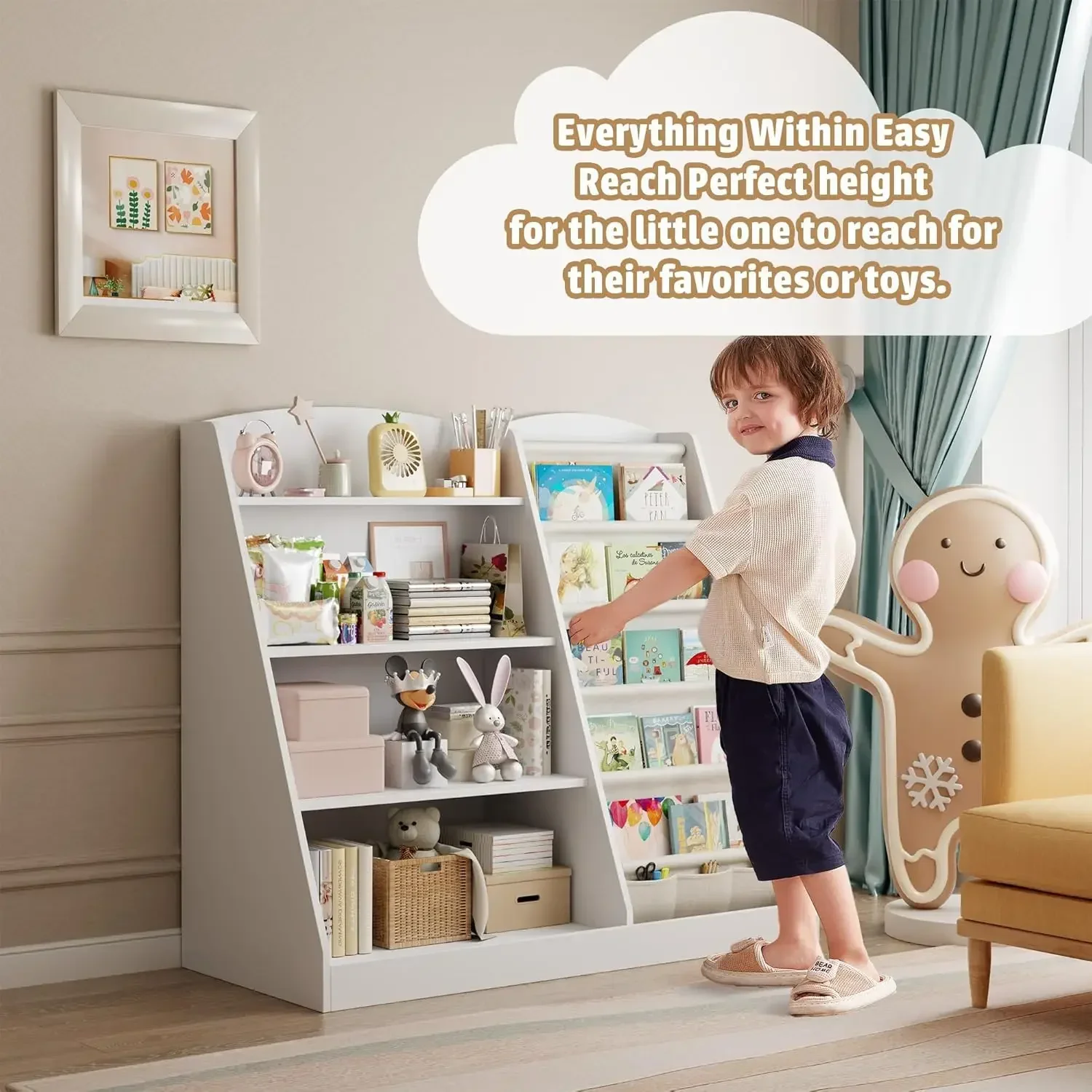 bookshelf Storage Organizer 4  - Baby Nursery Bookcase incelemesi ve fiyatı