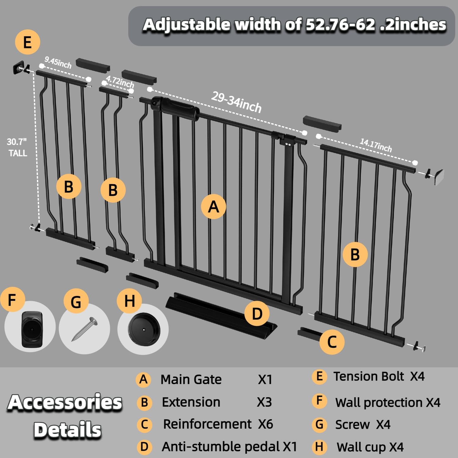 Extra Wide Baby Gate with Door - Baby Gate Extra Wide incelemesi ve fiyatı