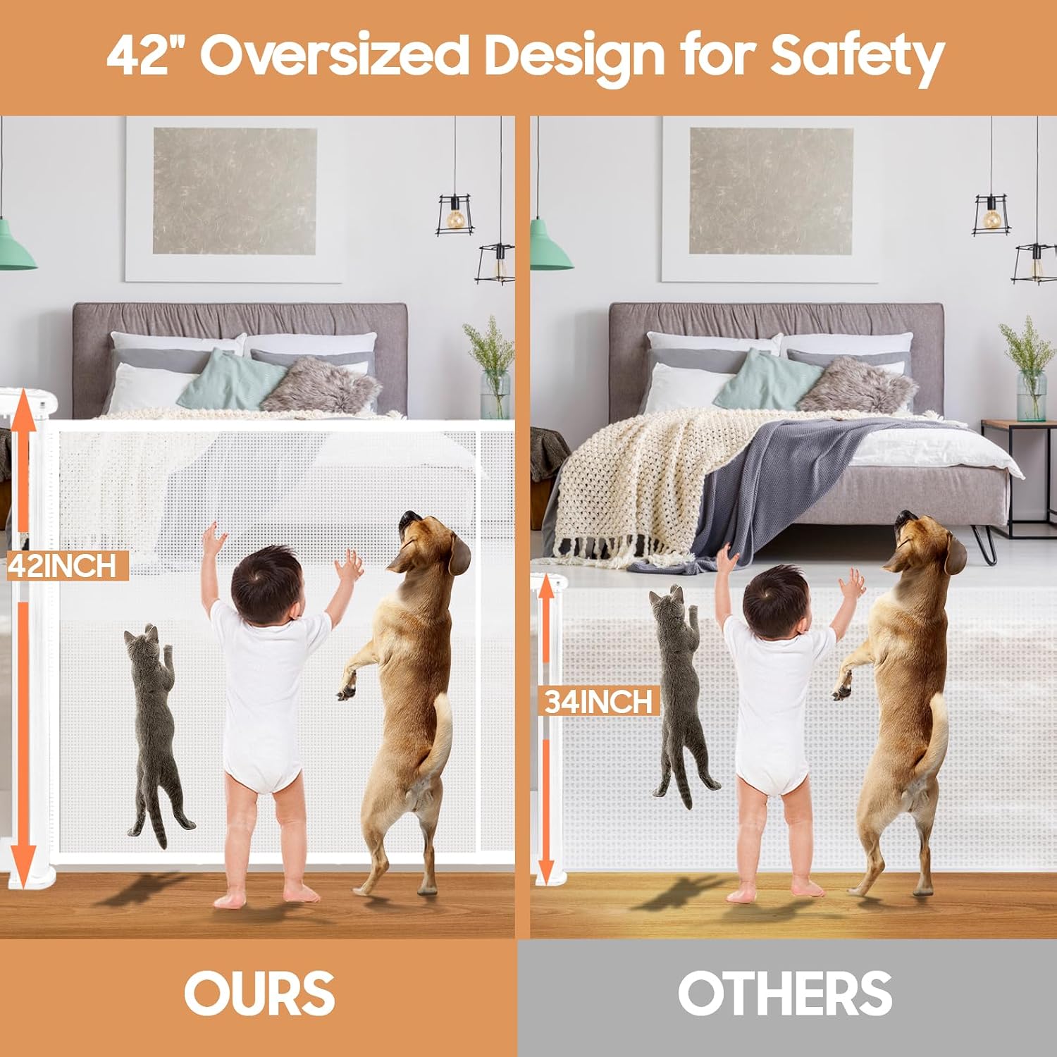 Extra Tall Retractable Baby Ga - Baby Gate Extra Wide incelemesi ve fiyatı