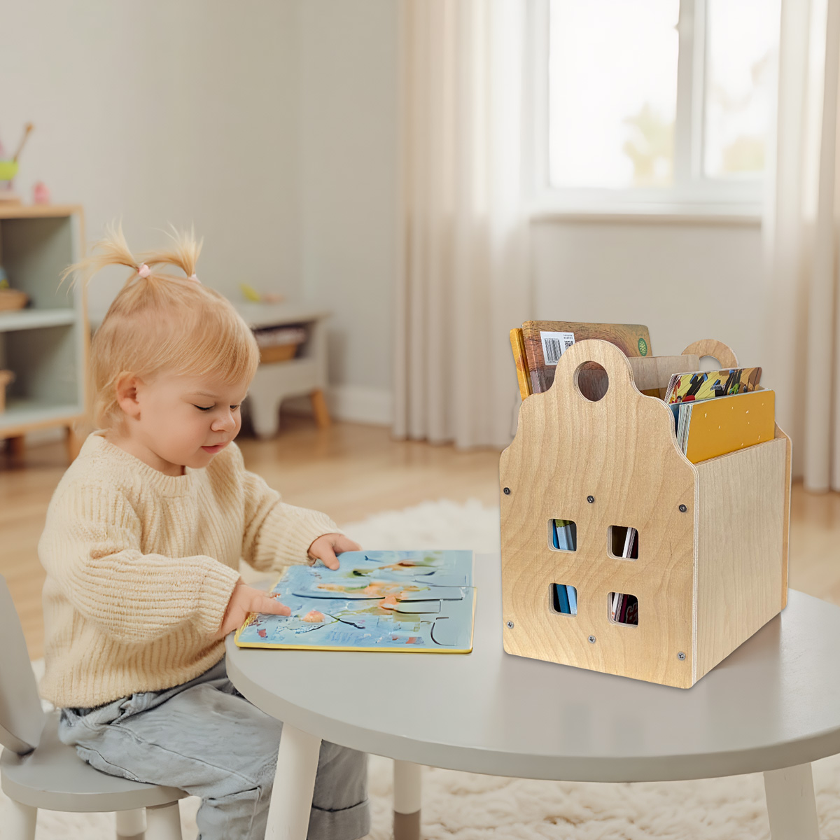 Toddler Bookshelf Double-Sided - Baby Nursery Bookcase incelemesi ve fiyatı