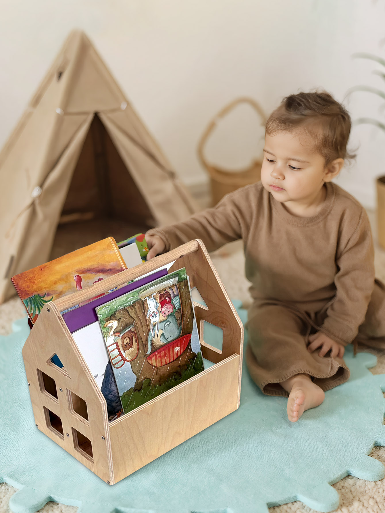 Toddler Bookshelf Double-Sided - Baby Nursery Bookcase incelemesi ve fiyatı