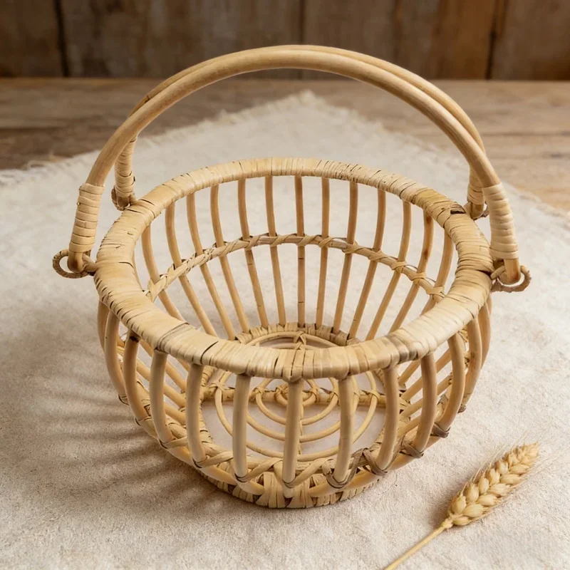 Infant Posing Bed Retro Rattan - Baby Nursery Girl incelemesi ve fiyatı