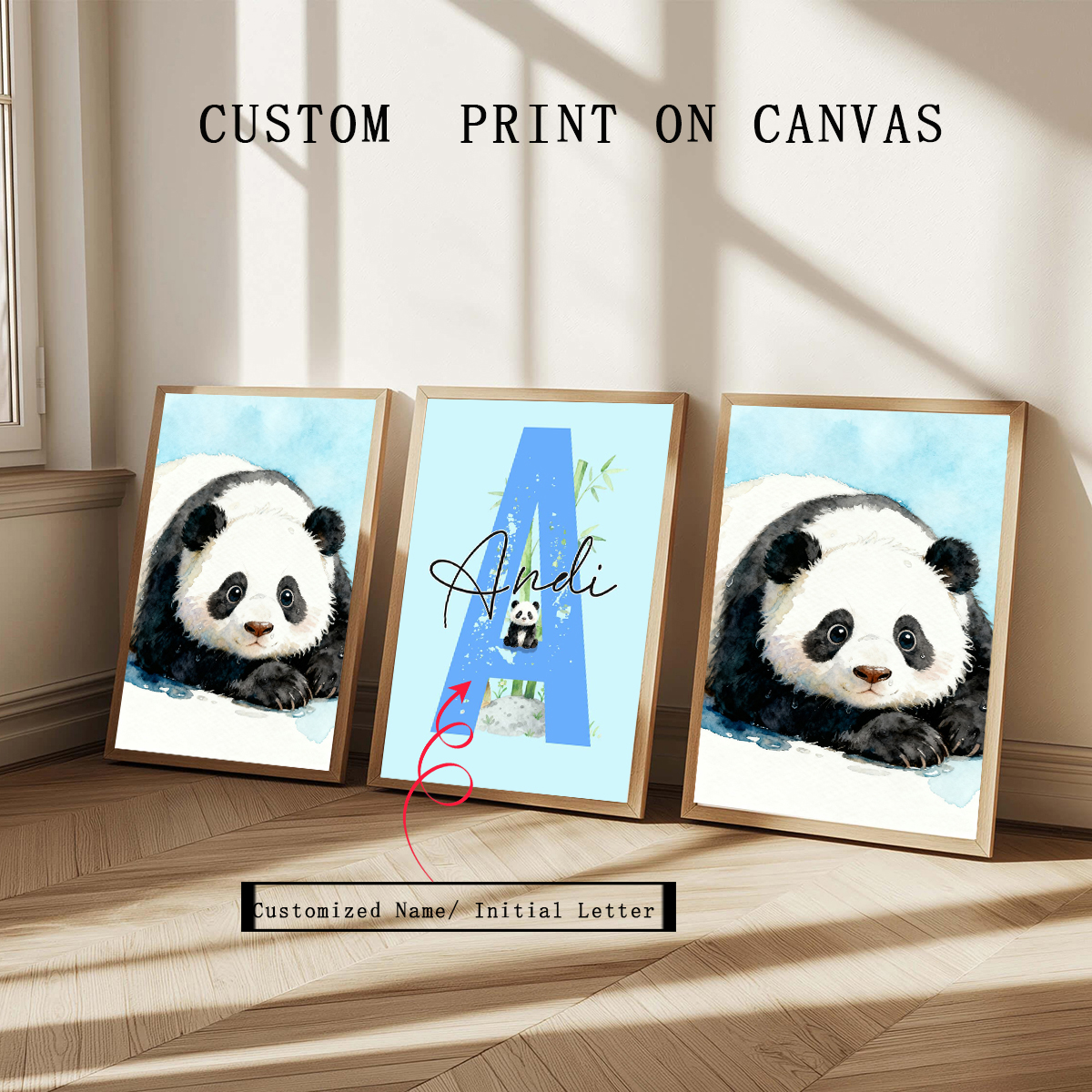 3pcs Personalized Panda Nurser - Baby Nursery Girl incelemesi ve fiyatı