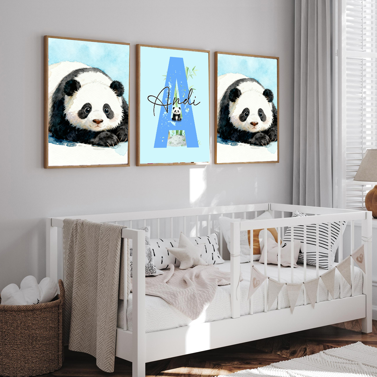 3pcs Personalized Panda Nurser - Baby Nursery Girl incelemesi ve fiyatı