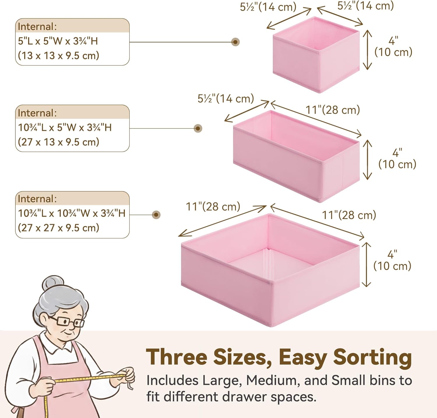 Drawer Organizer Clothes, 6 Pa - Baby Nursery Closet Organization incelemesi ve fiyatı