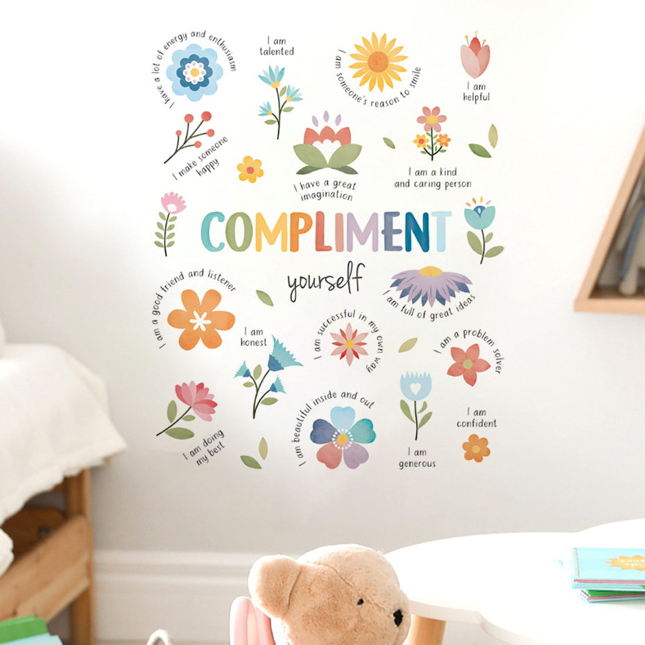 English colorful inspirational - Baby Nursery Wall Decals incelemesi ve fiyatı