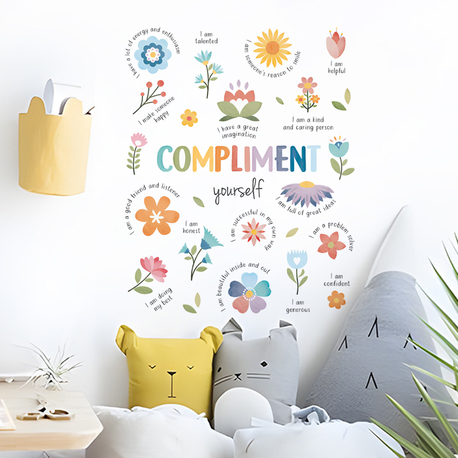 English colorful inspirational - Baby Nursery Wall Decals incelemesi ve fiyatı