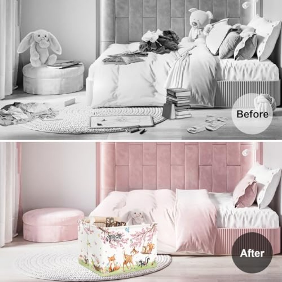 Forest Animal Baby Storage Bas - Baby Nursery Girl incelemesi ve fiyatı