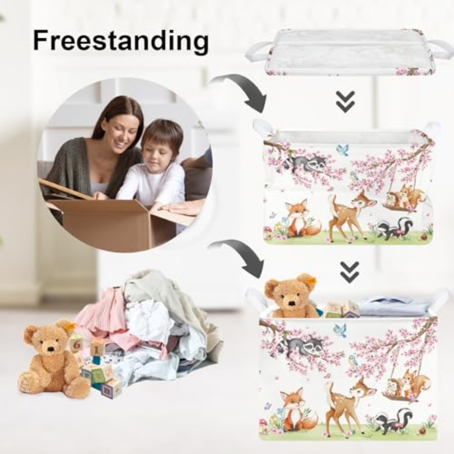 Forest Animal Baby Storage Bas - Baby Nursery Girl incelemesi ve fiyatı