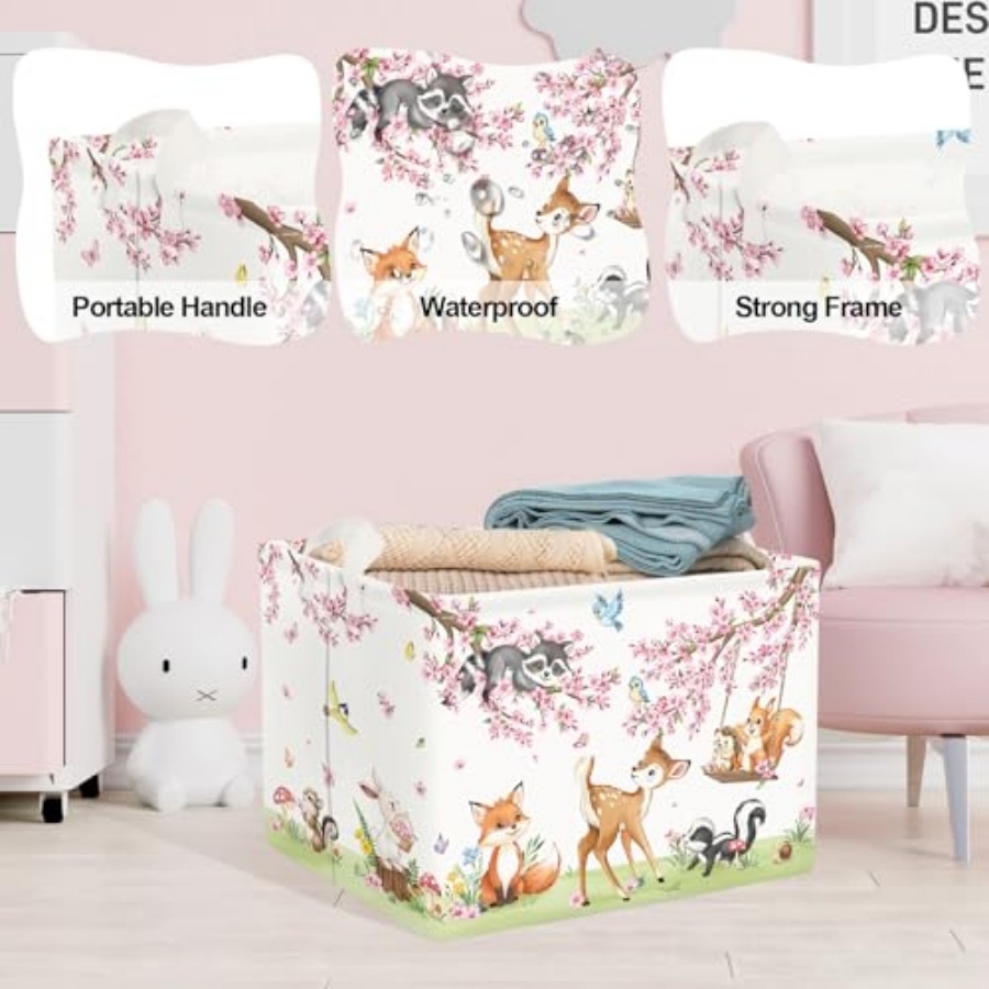 Forest Animal Baby Storage Bas - Baby Nursery Girl incelemesi ve fiyatı