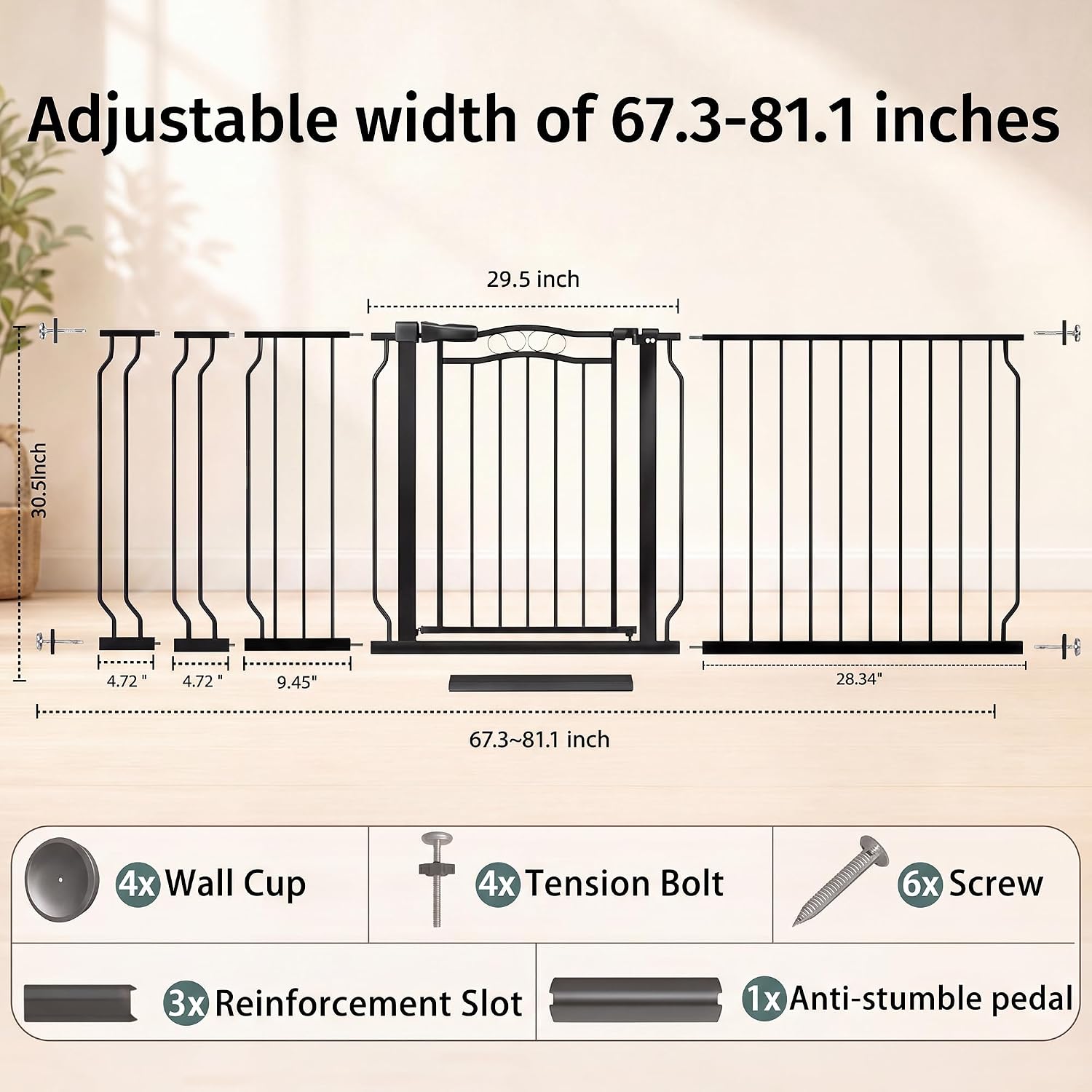67-81in Extra Wide Baby & Dog  - Baby Gate Extra Wide incelemesi ve fiyatı