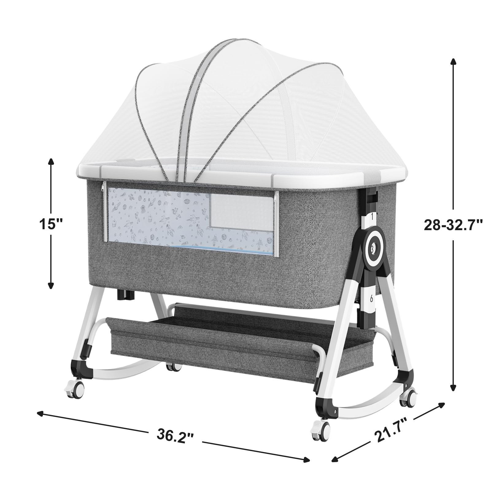 3 in 1 Baby Bassinet,Bedside S - Bassinet Bedside Sleeper incelemesi ve fiyatı