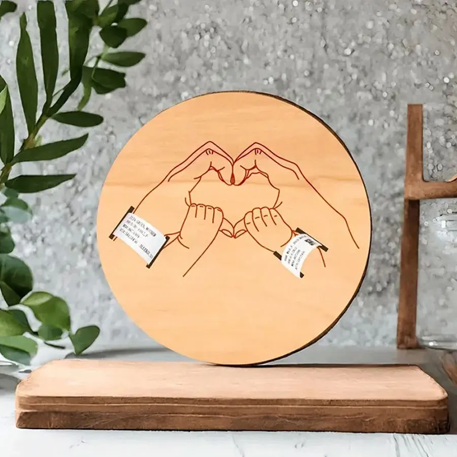 Baby Birth Wristband Wooden Co - Milestone Card Set incelemesi ve fiyatı