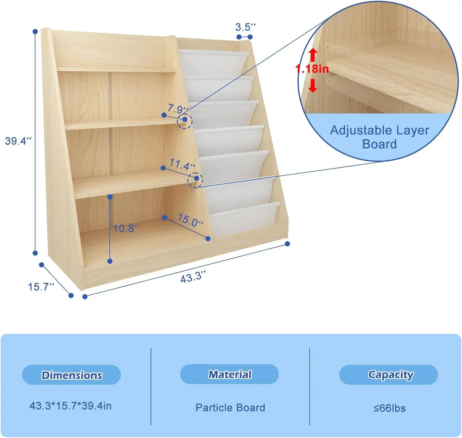 4 Tier Kids Bookshelf Baby Tod - Baby Nursery Bookcase incelemesi ve fiyatı