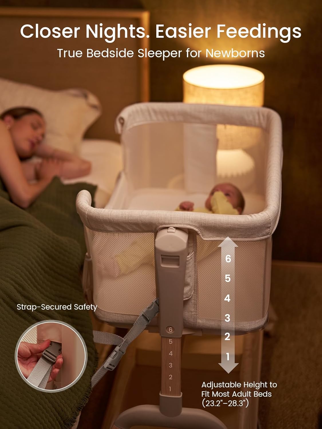 5-in-1 Baby Bassinet Bedside S - Bassinet Bedside Sleeper incelemesi ve fiyatı