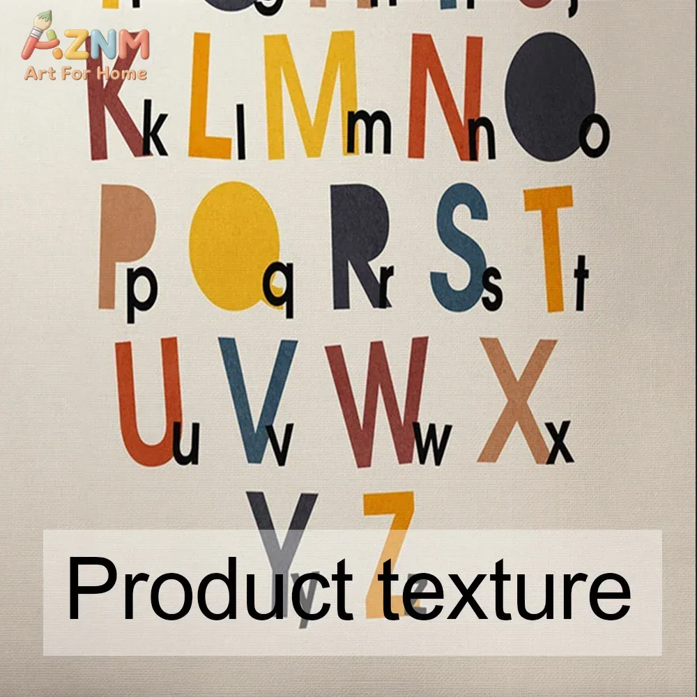 Rainbow Alphabet Poster Educat - Baby Nursery Wall Decor incelemesi ve fiyatı