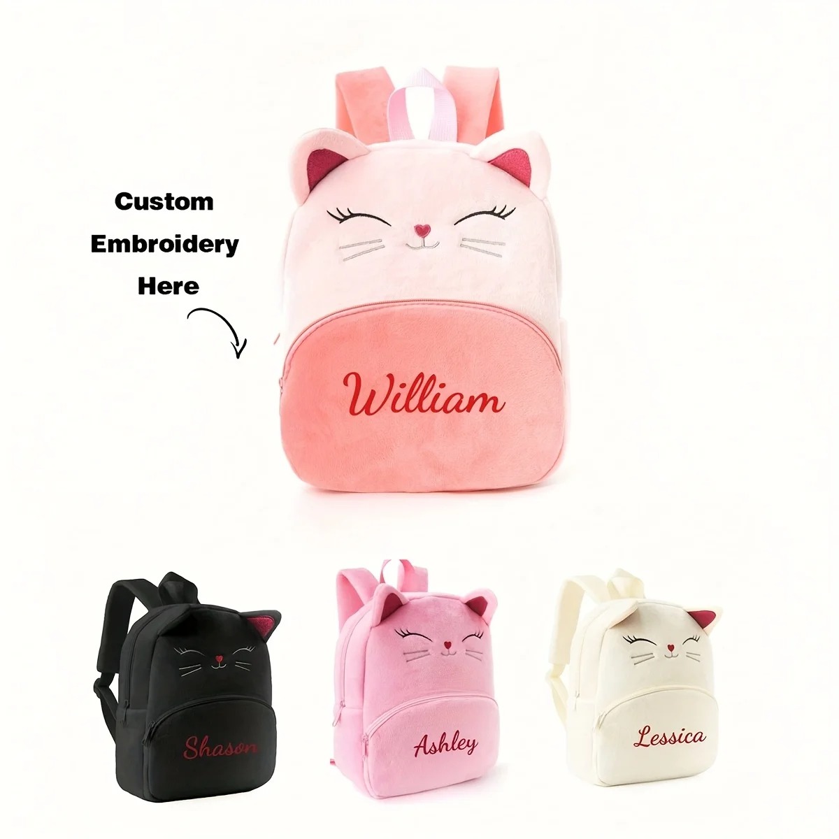 Customized Name Cartoon Cat Ba - Baby Nursery Backpack incelemesi ve fiyatı