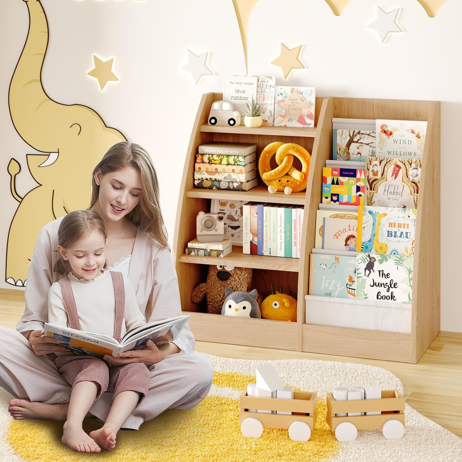 4 Tier Kids Bookshelf,4 Layer  - Baby Nursery Bookcase incelemesi ve fiyatı