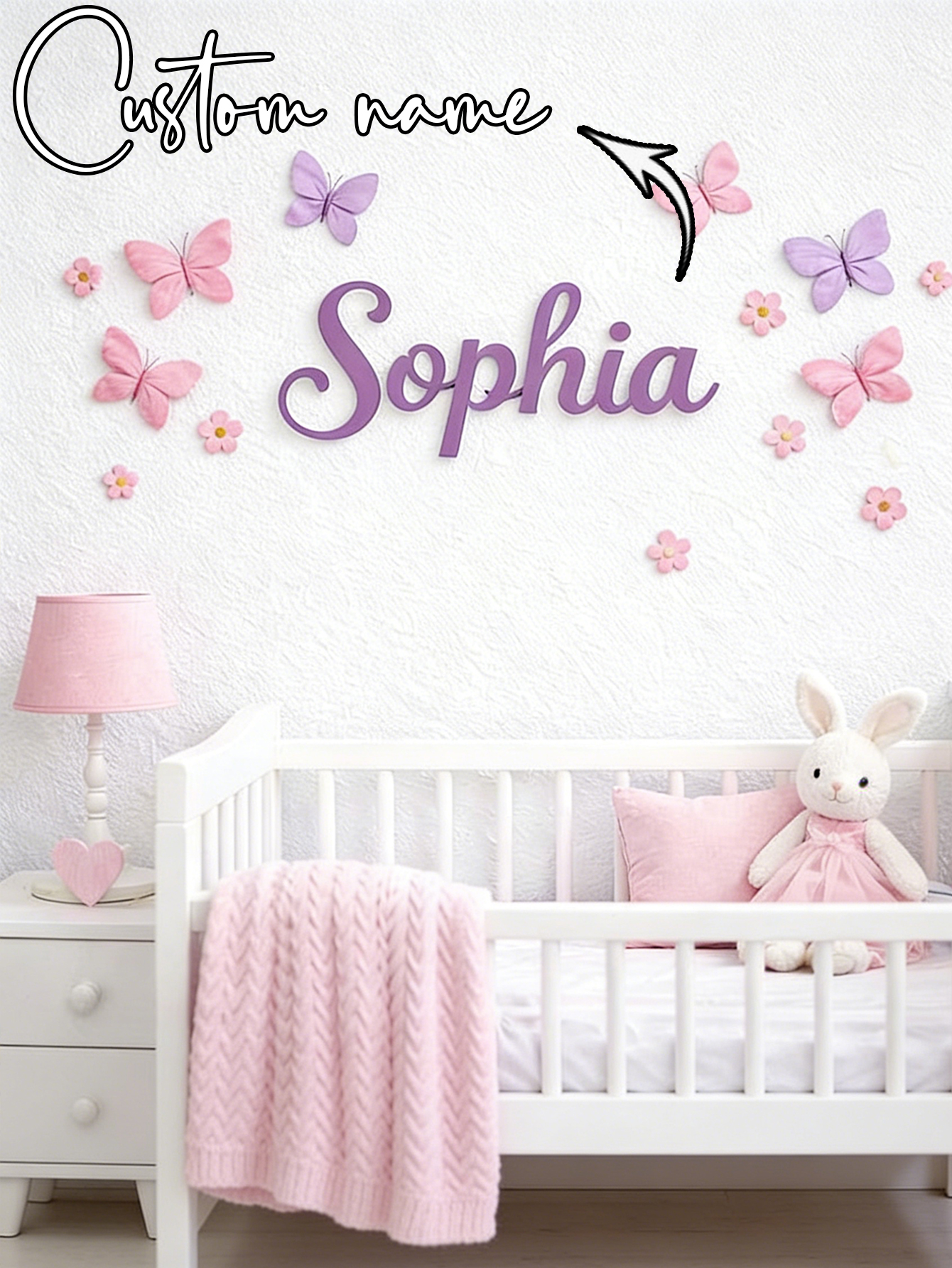 Custom Cursive Wooden Name Sig - Baby Nursery Wall Decor incelemesi ve fiyatı