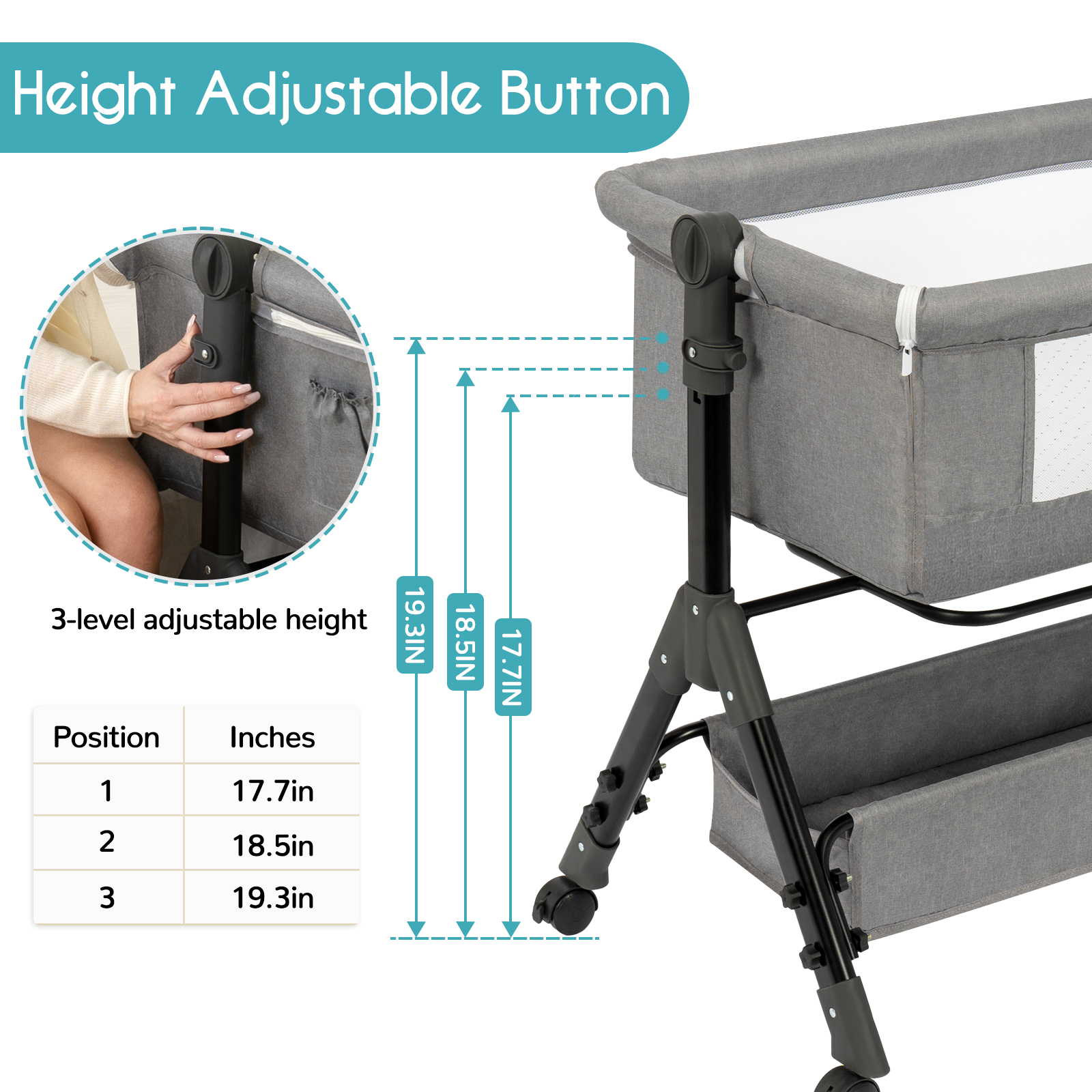 3 in 1 Baby Bassinet Bedside S - Bassinet Bedside Sleeper incelemesi ve fiyatı