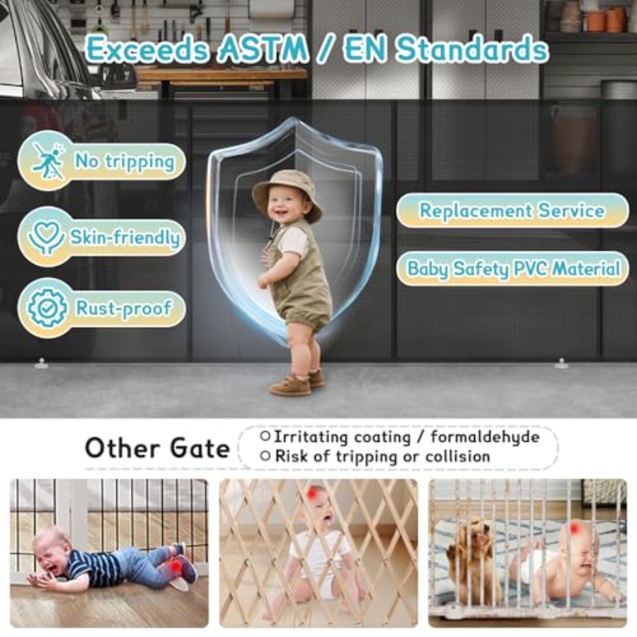 236'' Retractable Baby Gates E - Baby Gate Extra Wide incelemesi ve fiyatı