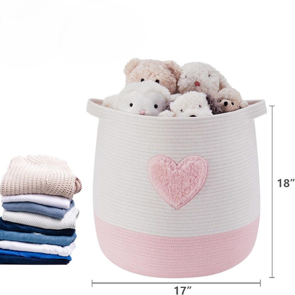 Pink Laundry Basket Hamper for - Baby Nursery Girl incelemesi ve fiyatı