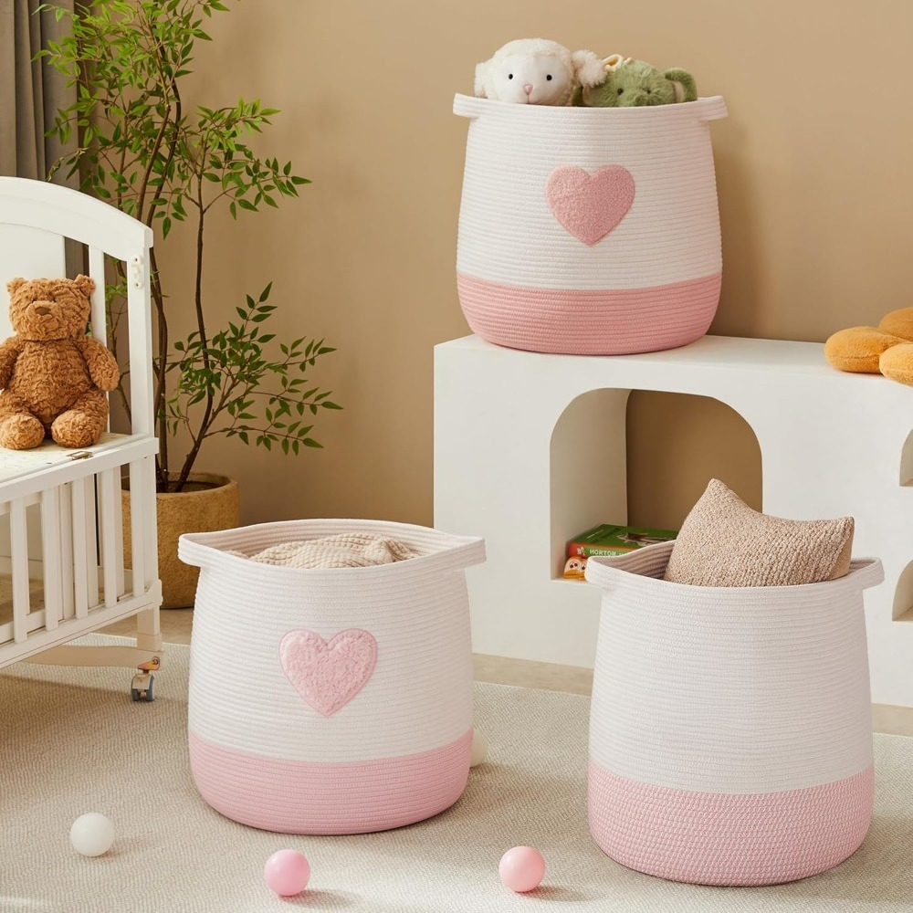 Pink Laundry Basket Hamper for - Baby Nursery Girl incelemesi ve fiyatı