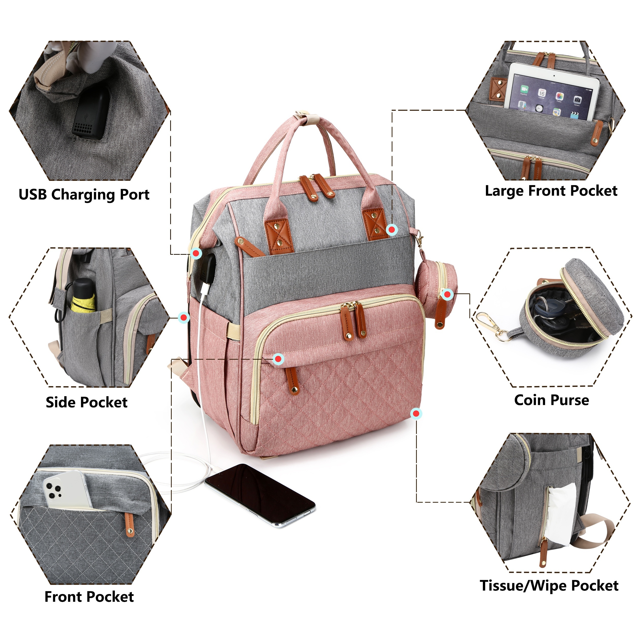 Baby Diaper Bag Backpack, Baby - Baby Nursery Backpack incelemesi ve fiyatı