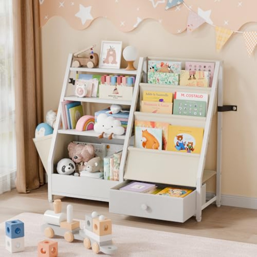 Bookshelf and Toy Storage - Bo - Baby Nursery Bookcase incelemesi ve fiyatı