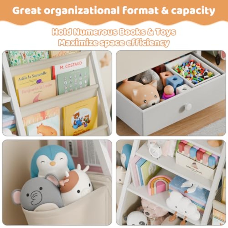Bookshelf and Toy Storage - Bo - Baby Nursery Bookcase incelemesi ve fiyatı