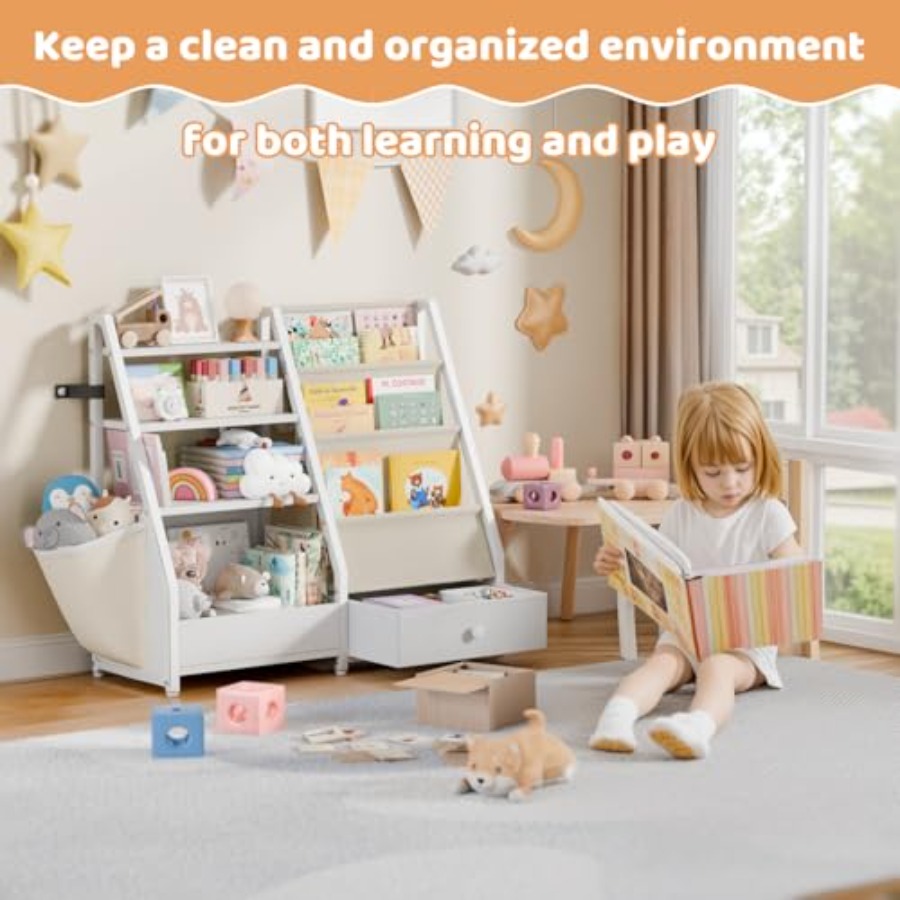 Bookshelf and Toy Storage - Bo - Baby Nursery Bookcase incelemesi ve fiyatı