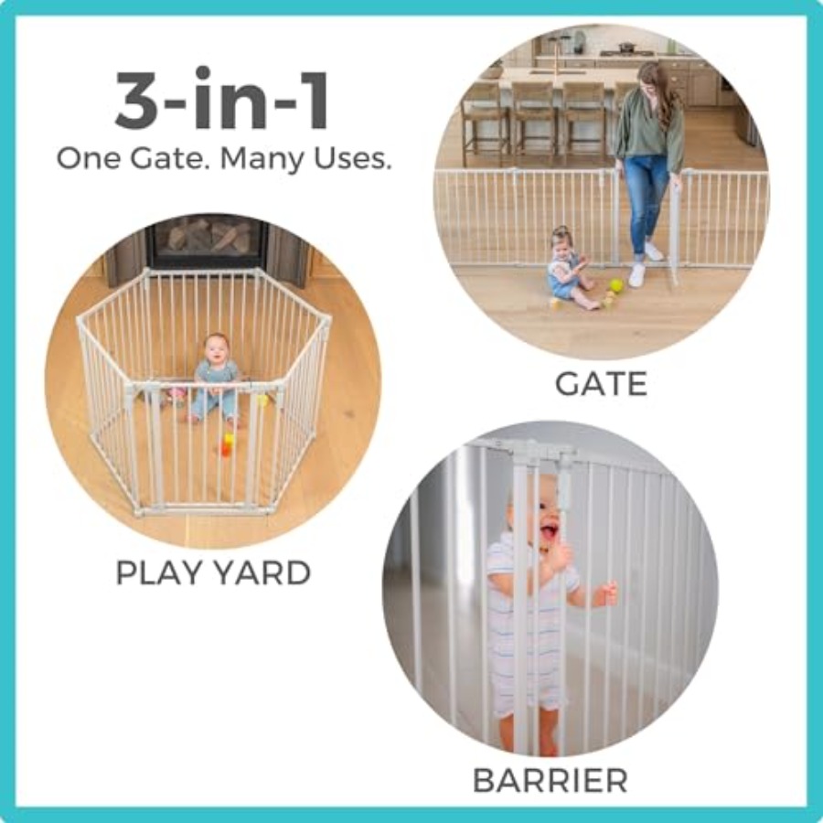 3 In 1 Metal Superyard Baby Pl - Baby Gate Extra Wide incelemesi ve fiyatı